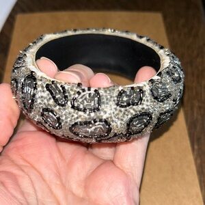 Silver cheetah bracelet